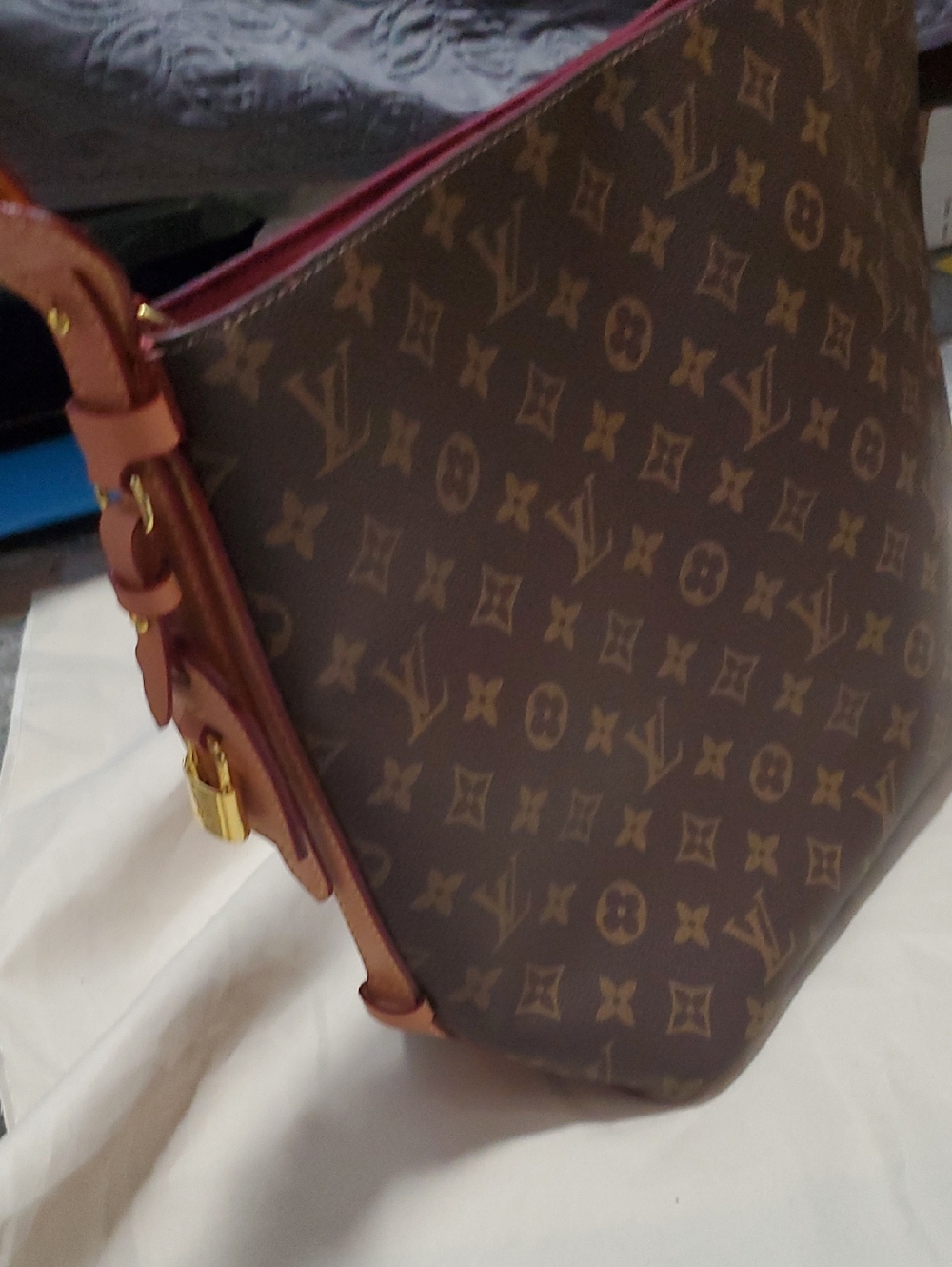LvMonogram Shoulder Bag - Brown with Tan Trim - Picture 2 of 10